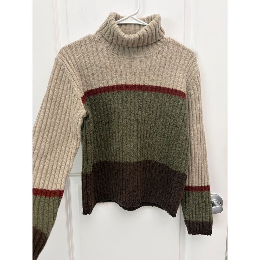 Vintage Geoffrey Beene Sport  Merino Wool Blend Womens Large Turtleneck Sweater